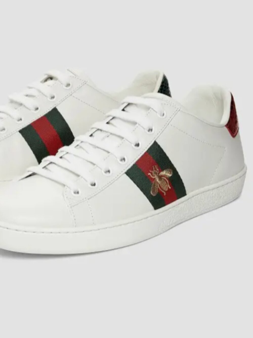 Gucci New Ace Embroidered Low-Top Sneakers - NWT
